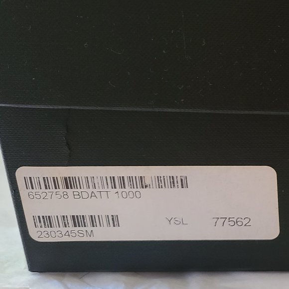 YSL Saint Laurent Cassandra Flat Leather Sandal Black With Gold Ysl LogoSz 39.5 - Picture 6 of 16